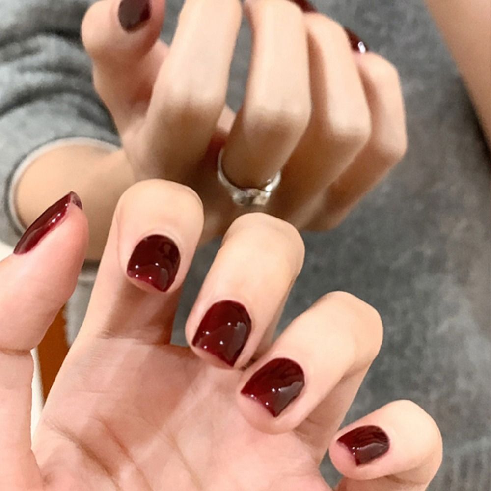 Photography Tips - Odpinane Krótkie Sztuczne Paznokcie Francuski Manicure