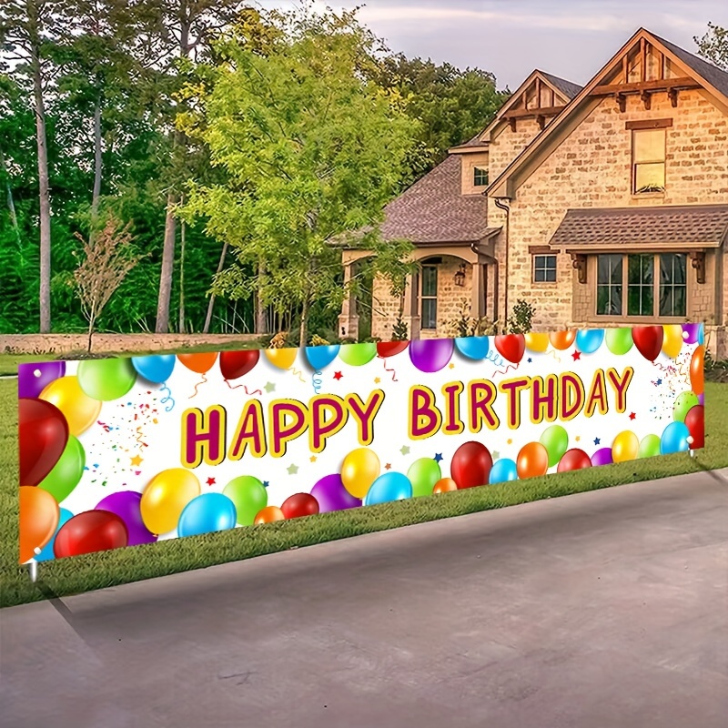 Photography Prompt - Baner urodzinowy, szyld Happy Birthday, baner