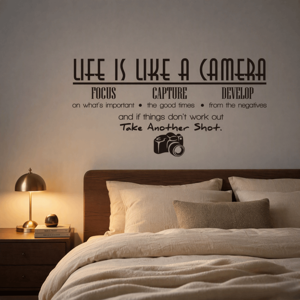 Photography Quotes - Naklejki ścienne z winylu PVC 25x70cm