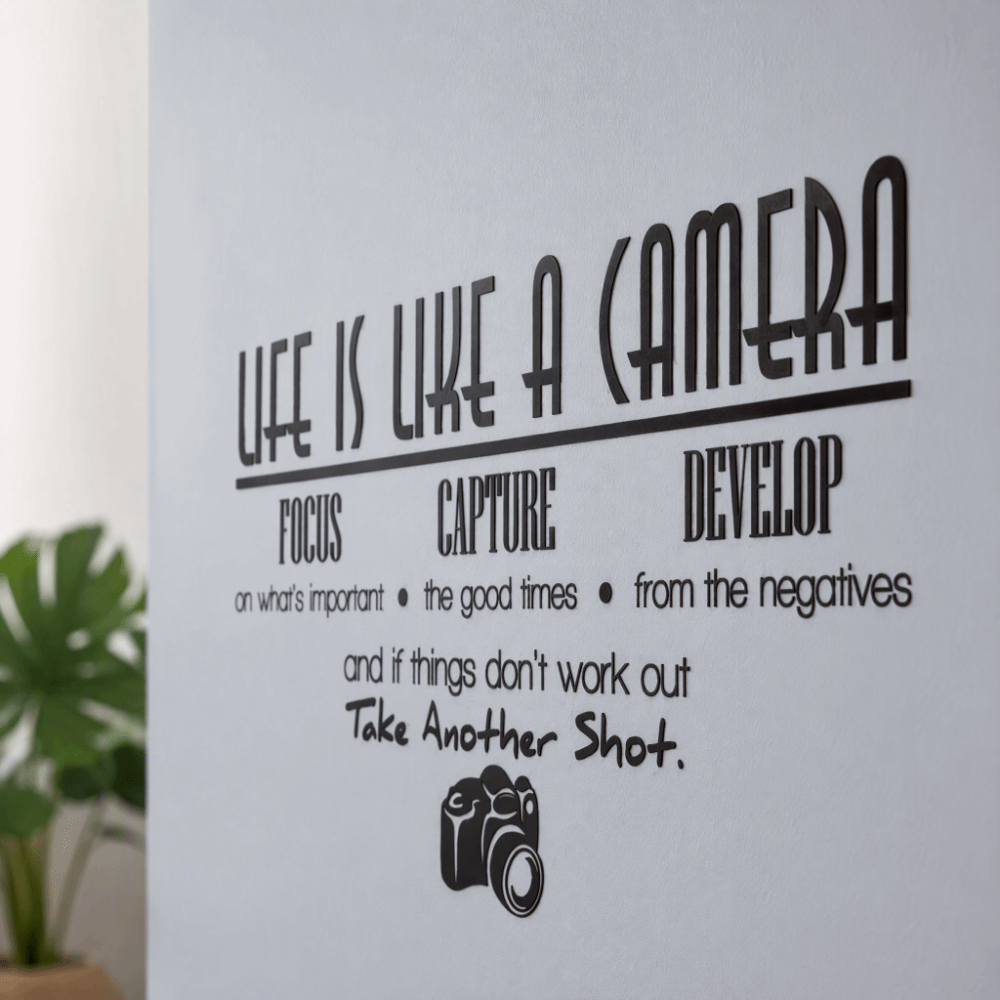 Naklejki ścienne z winylu PVC  – Photography Quotes recenzja i cena