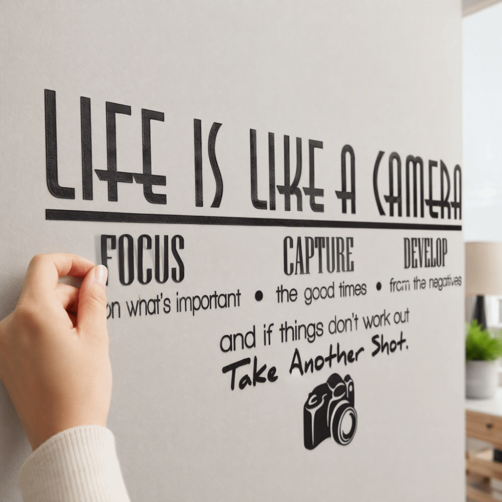 Naklejki ścienne z winylu PVC  – Photography Quotes recenzja i cena
